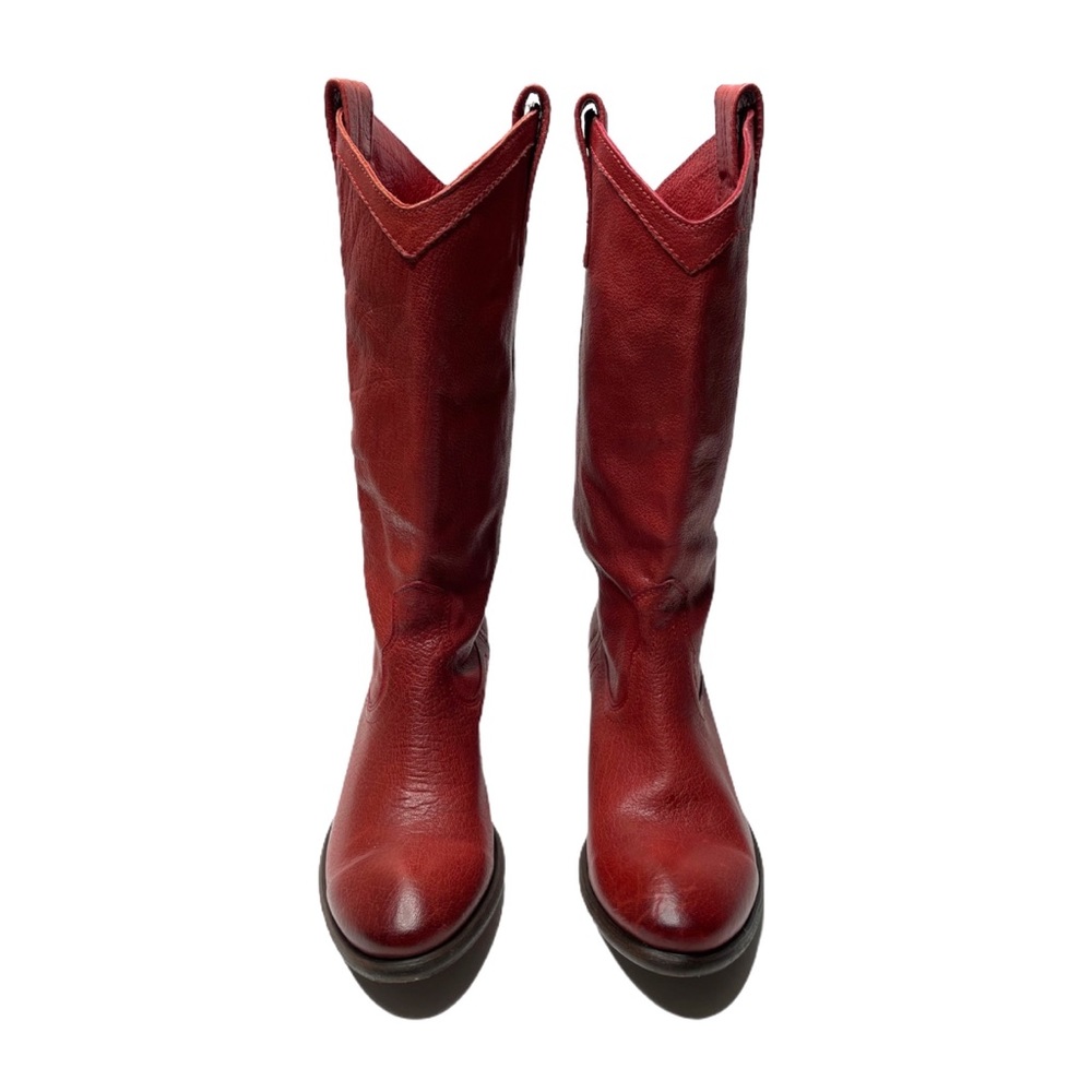 Frye | Carson Pull-On Western Boots Red 6.5